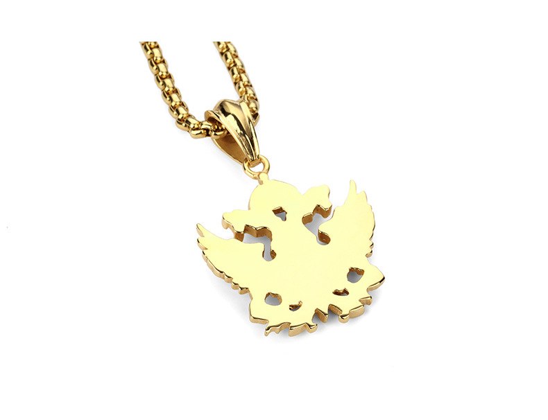 PENDENTIF RUSSIE AIGLE A DEUX TETES AVEC CHAINE - RUSSIAFR