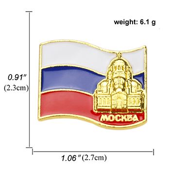 Pins Pin's Button Moscou Drapeau Russie Russia Flag Moscow Souvenir de Moscou