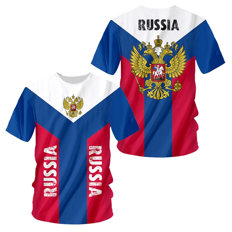 Russie Russie armoiries Drapeau russe double aigle' T-shirt Homme