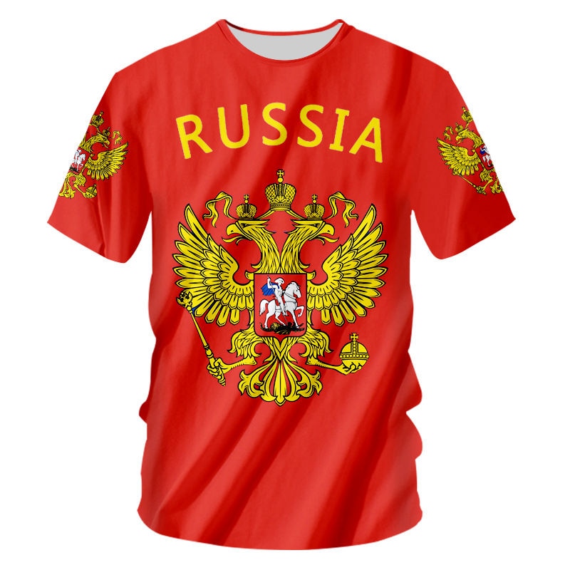 T-SHIRT RUSSIA RUSSIE DRAPEAU MODELE 2019 - RUSSIAFR