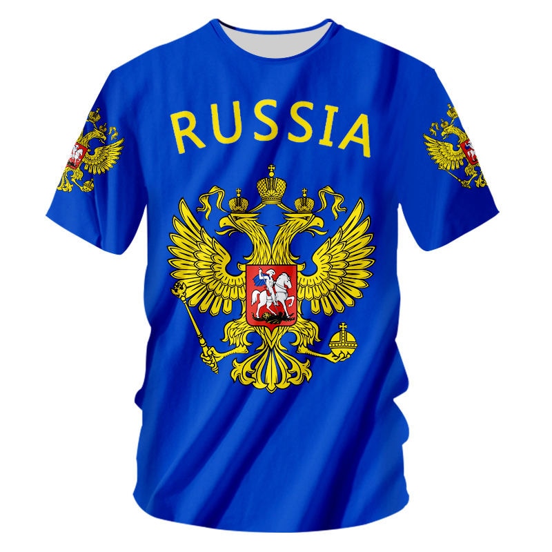 T-SHIRT RUSSIA RUSSIE DRAPEAU MODELE 2019 - RUSSIAFR