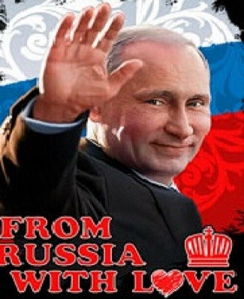 T-SHIRT TSHIRT VLADIMIR POUTINE PUTIN FROM RUSSIA WITH LOVE - RUSSIAFR